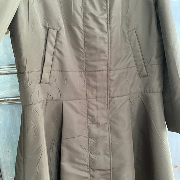 Prada olivy taupe silk blend long jacket size 40 - Picture 5 of 8